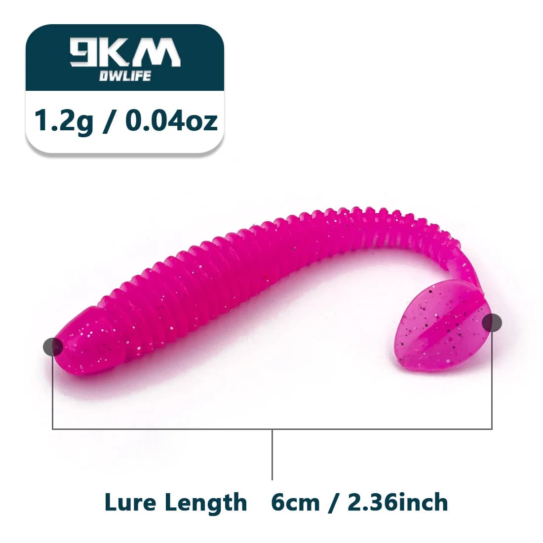 15 vnt. T-uodegos lervos minkšto plastiko swimbaits