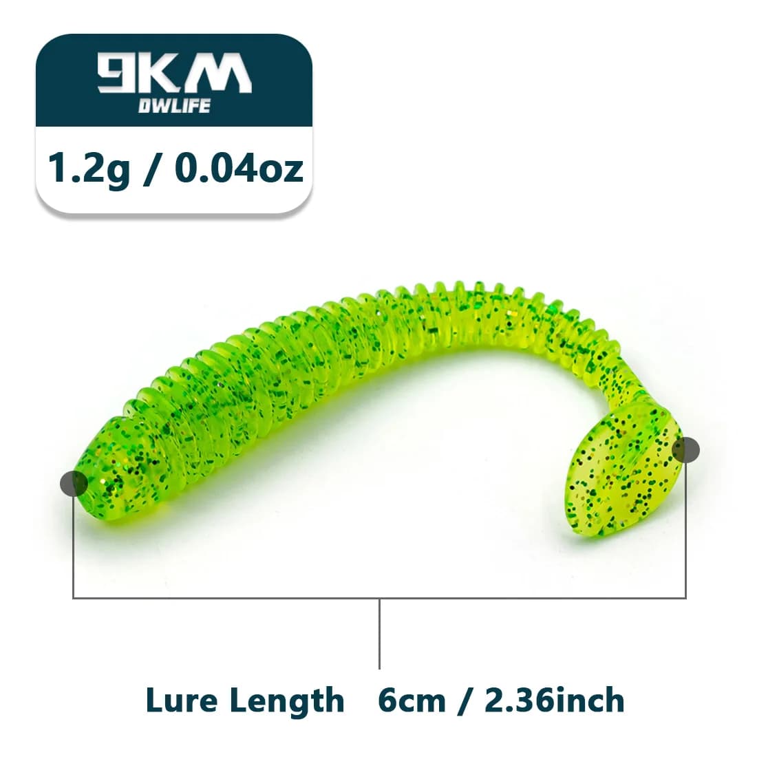 15 vnt. T-uodegos lervos minkšto plastiko swimbaits