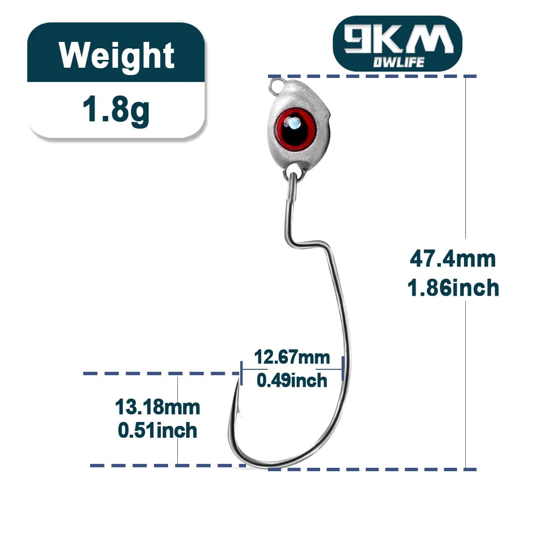 Swimbait džigo galvučių kabliukai, 10-30 vnt
