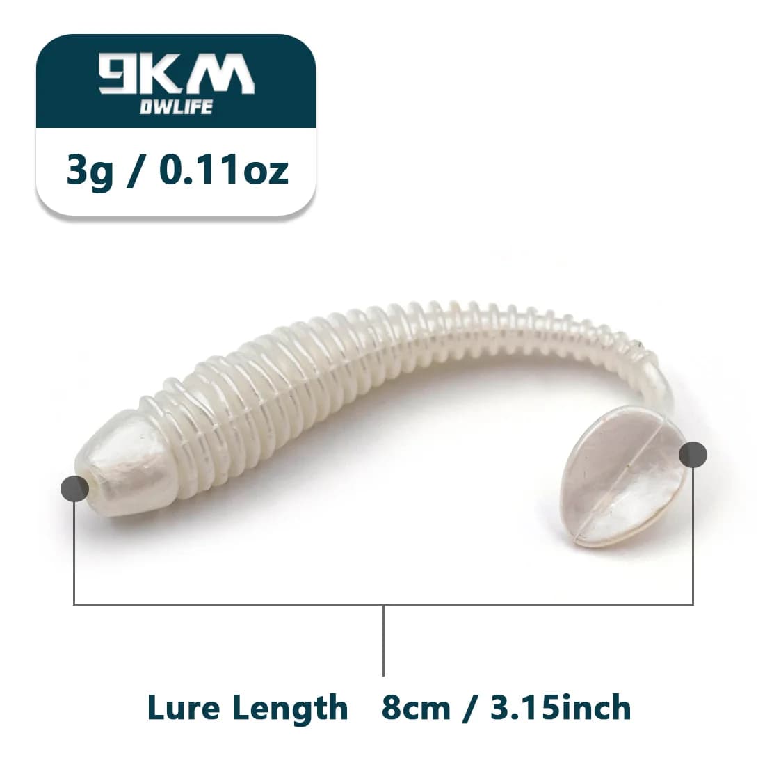 15 vnt. T-uodegos lervos minkšto plastiko swimbaits